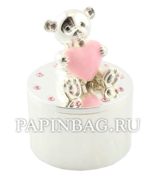 Мишка с розовым сердечком - нежный памятный подарок от всего сердца...