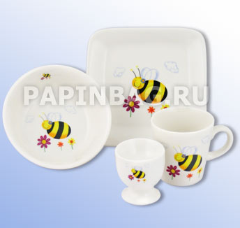 Набор детской посуды 4 предмета  "Пчелка"