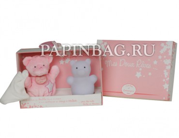 Набор подарочный для новорожденного Mon tout petit layette, розовый (игрушка-комфортер и ночник) 